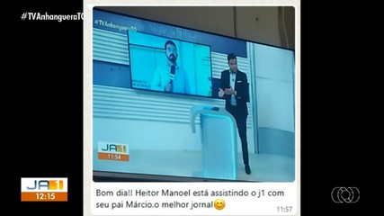 Telespectadores interagem com mensagens no JA1