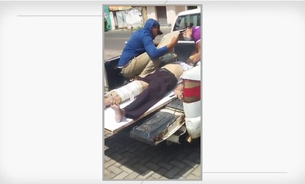 Vídeo: homem acidentado é levado em carroceria de caminhonete por falta de ambulância em cidade do Piauí