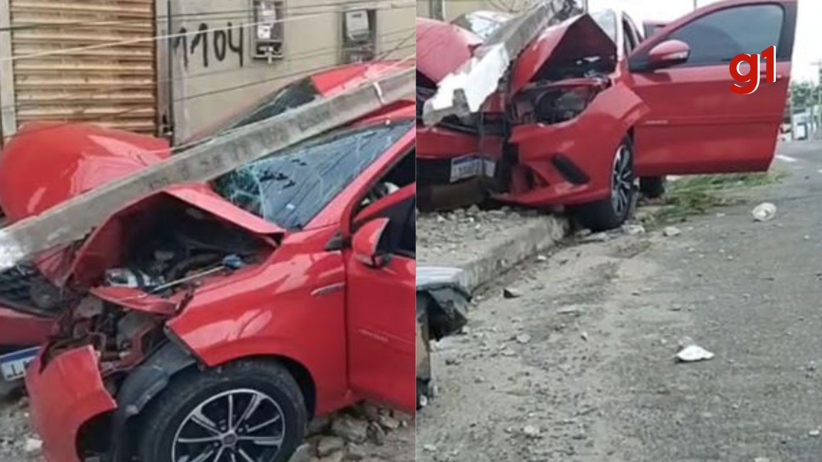 Carro bate e derruba poste e provoca falta de energia em cidade no Sul do Piauí