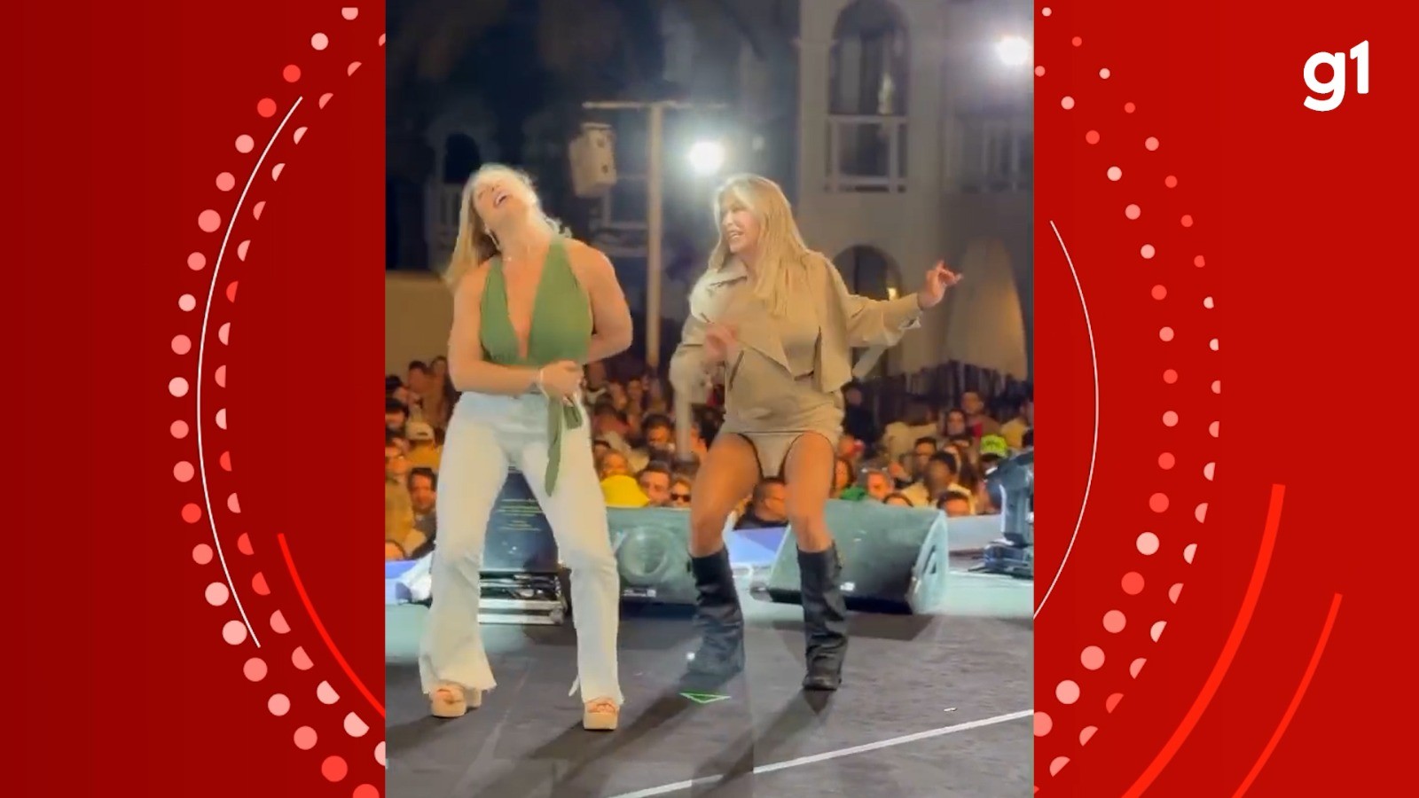 Lore Improta e Sheila Mello 'metem dança' em show de Léo Santana em Ibiza, na Espanha