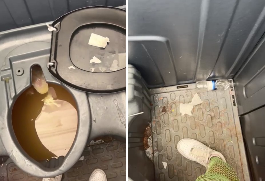 Foliões reclamam de cheiro de urina e banheiros químicos inutilizáveis no Ibirapuera