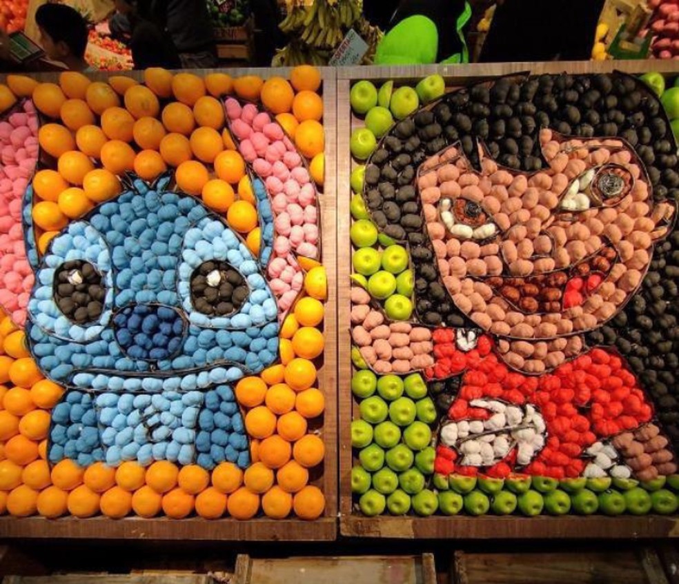 Warlen Júnior faz painéis artísticos em mercado de Luís Eduardo Magalhães — Foto: Redes sociais