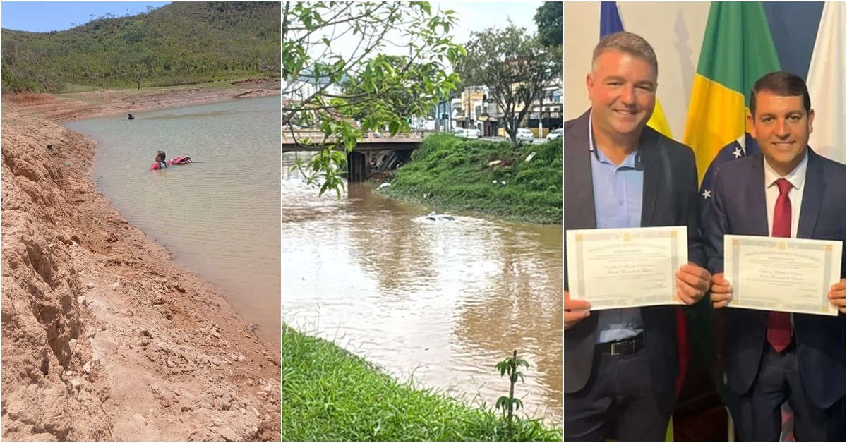 Você viu? Pai morre afogado em passeio de moto aquática com filho, carro com 4 pessoas cai no Paraibuna e prefeito e vice de Chácara cassados