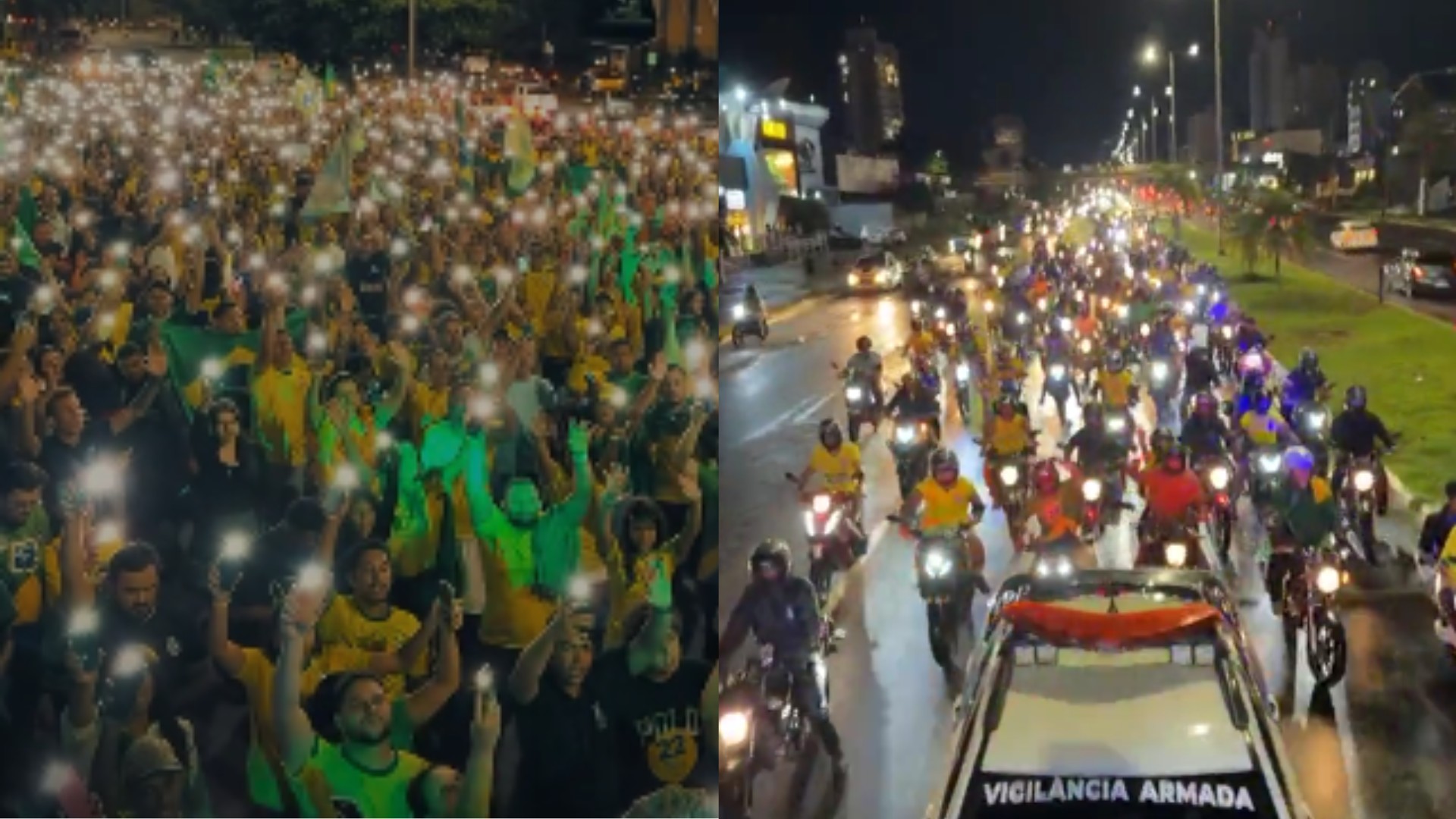 VÍDEO: Apoiadores de Flávio Bolsonaro fazem carreata e motocarreata em Uberlândia