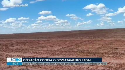 Ibama e PM Ambiental apreendem máquinas agrícolas e aplicam multa por desmatamento