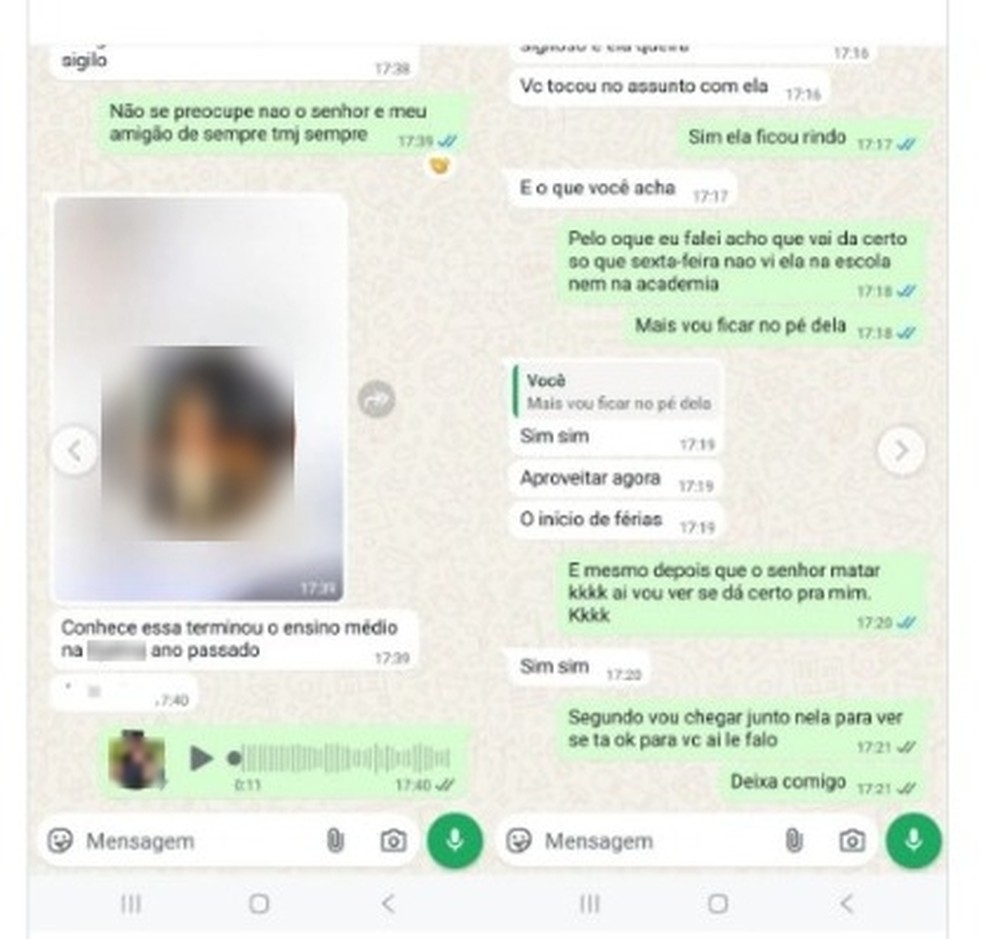 Suposta conversa de professor e diretor cita estudante que terminou ensino médio em escola de Tarauacá — Foto: Reprodução