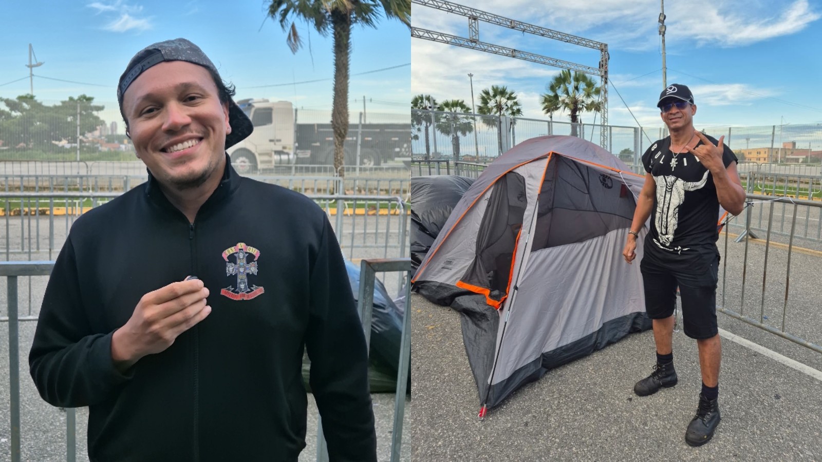 Show do Guns N’ Roses em Fortaleza: fãs chegam na fila 48 horas antes e acampam na Arena Castelão