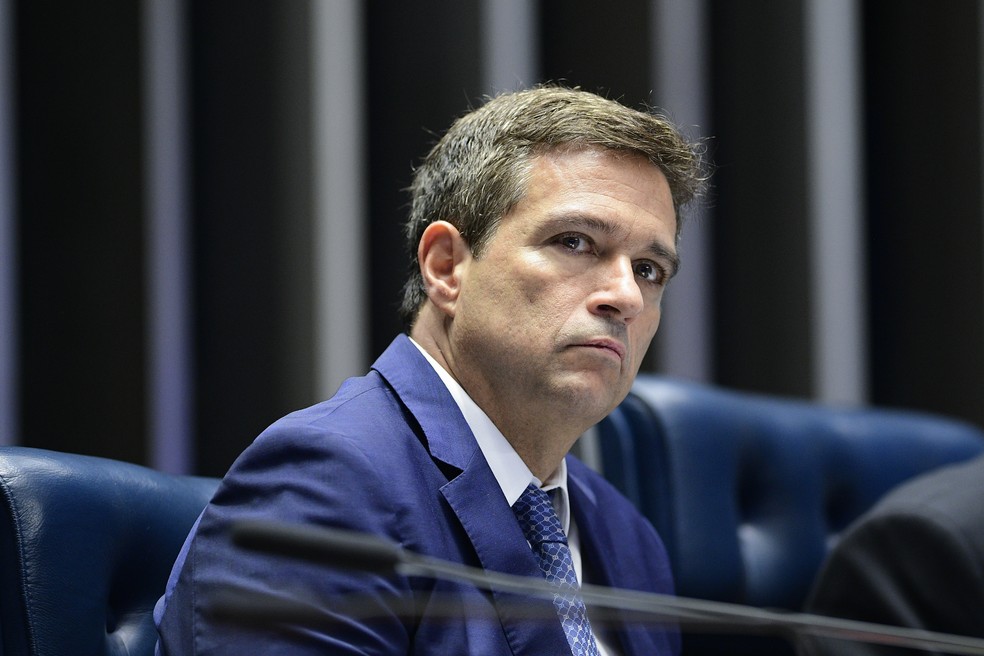 Presidente do Banco Central do Brasil, Roberto Campos Neto, no plenário do Senado — Foto: Pedro França/Agência Senado