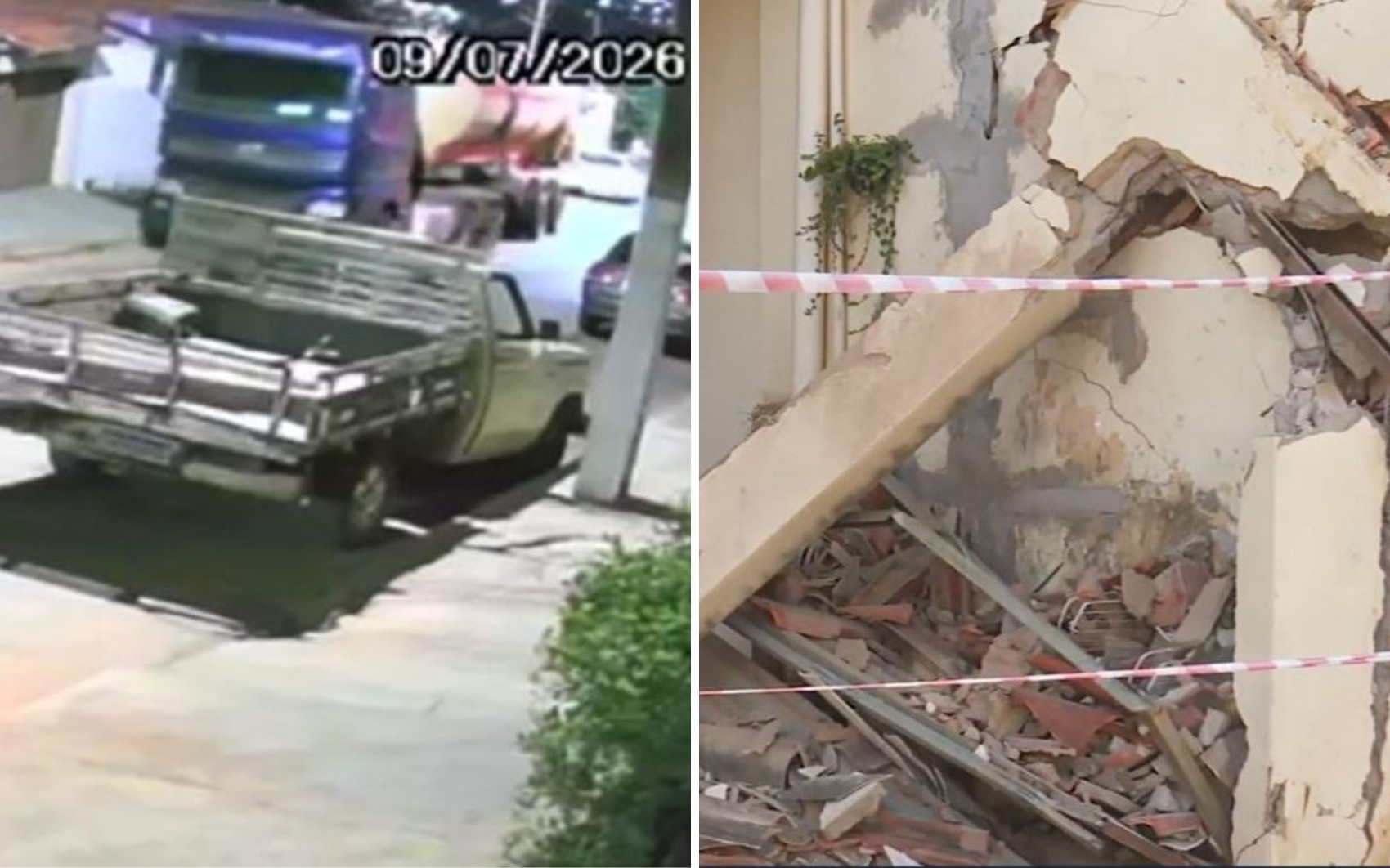 Desgovernado, caminhão de Amado Batista atinge casas em Goiânia