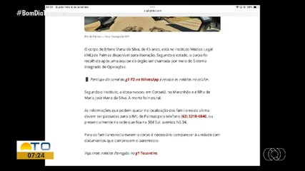 Veja o que é notícia no portal g1 Tocantins