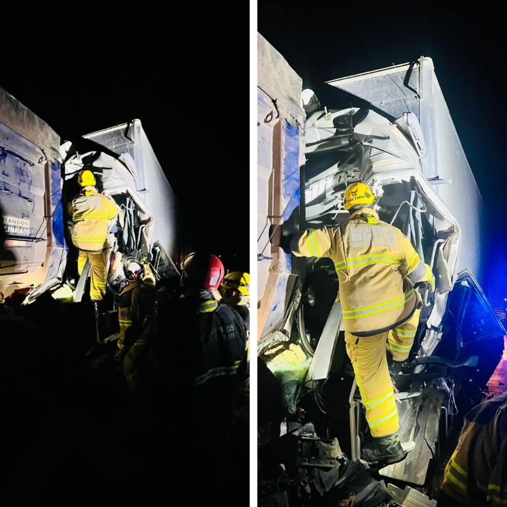 Acidente entre duas carretas deixa uma pessoa morta na BR-040, em Sete Lagoas