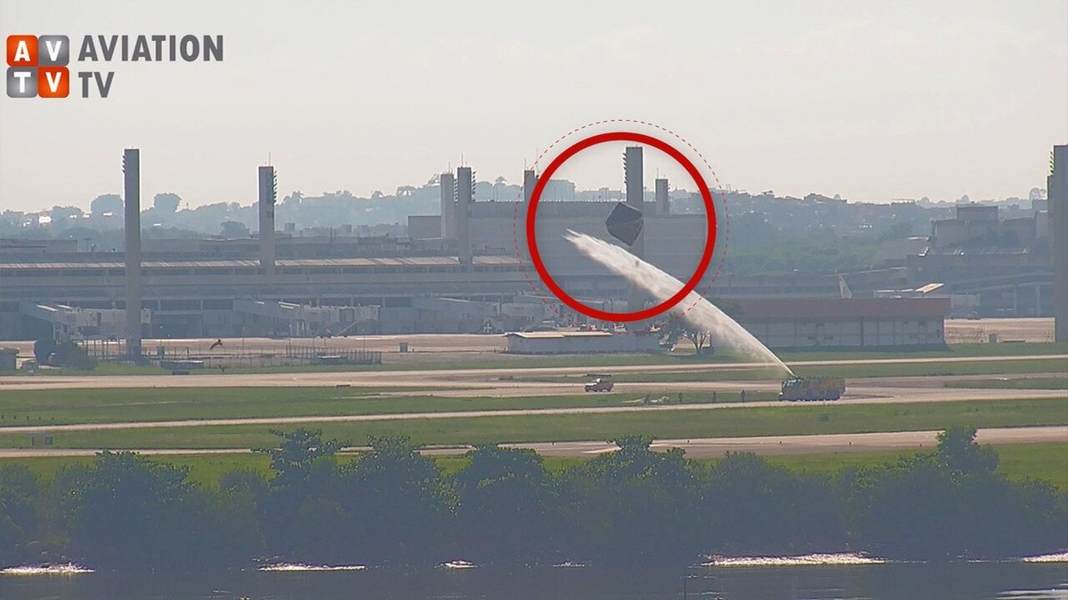 VÍDEO: balão é ‘abatido’ antes de cair no Aeroporto do Galeão