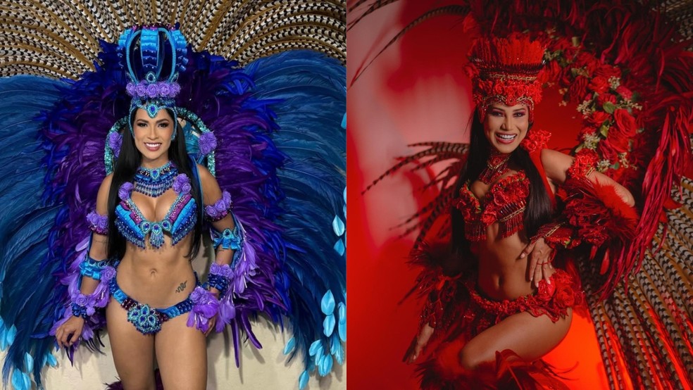 Rainhas do Folclore Caprichoso e Garantido - Cleise Simas e Lívia Christina — Foto: Redes Sociais/Garantido