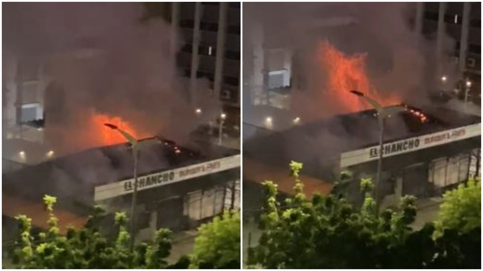 VÍDEO: Incêndio atinge hamburgueria em Fortaleza