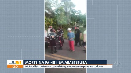 Colisão entre moto e caminhão deixa uma pessoa morta na PA-481