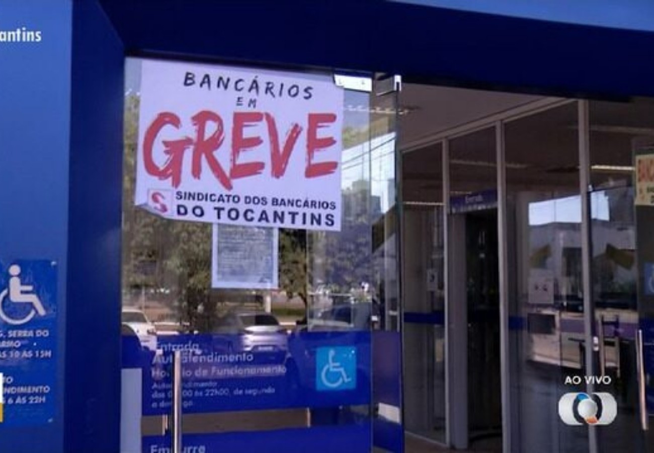 Agências bancárias da Caixa no TO fecham após bancários entrarem em greve