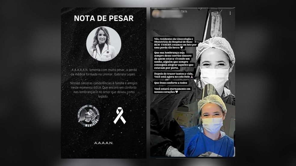 Amigos de médica que morreu em acidente prestam homenagens nas redes sociais — Foto: Reprodução/Redes sociais