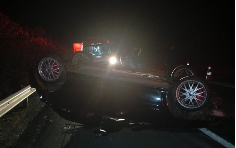 Motorista fica ferido após carro capotar em tentativa de ultrapassagem em rodovia de Taquarivaí