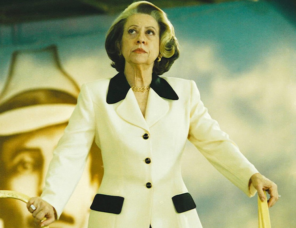Fernanda Montenegro como Zazá, mesmo nome da novela que deu voz a pessoas portadoras do vírus do HIV — Foto: Reprodução - TV Globo