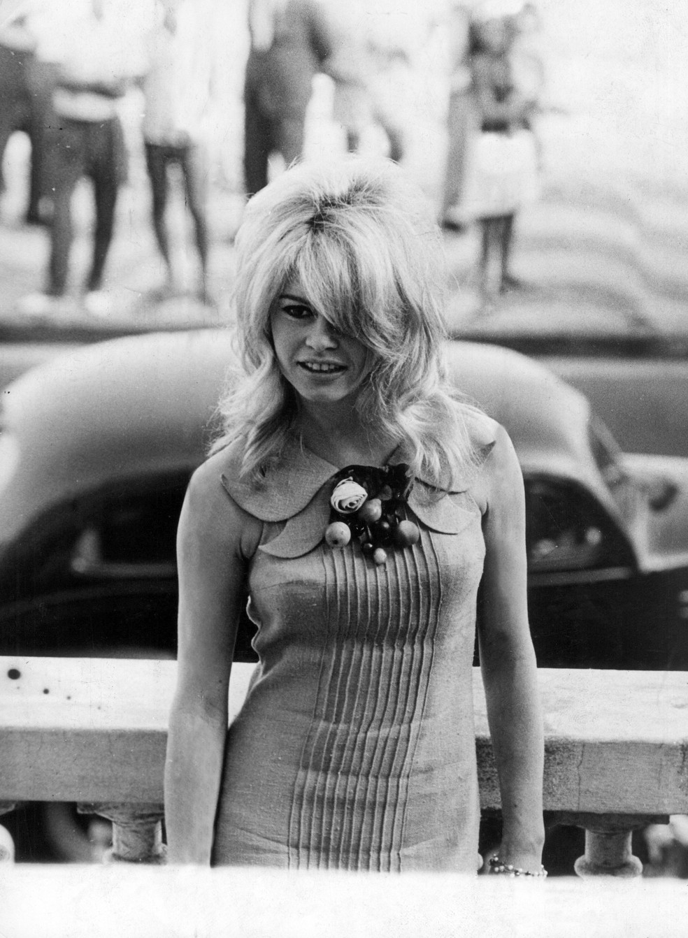Brigitte Bardot durante visita ao Brasil em 1964 — Foto: Estadão Conteúdo/Arquivo
