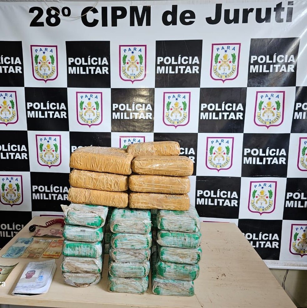 Droga apreendida em Juruti, no PA — Foto: Divulgação