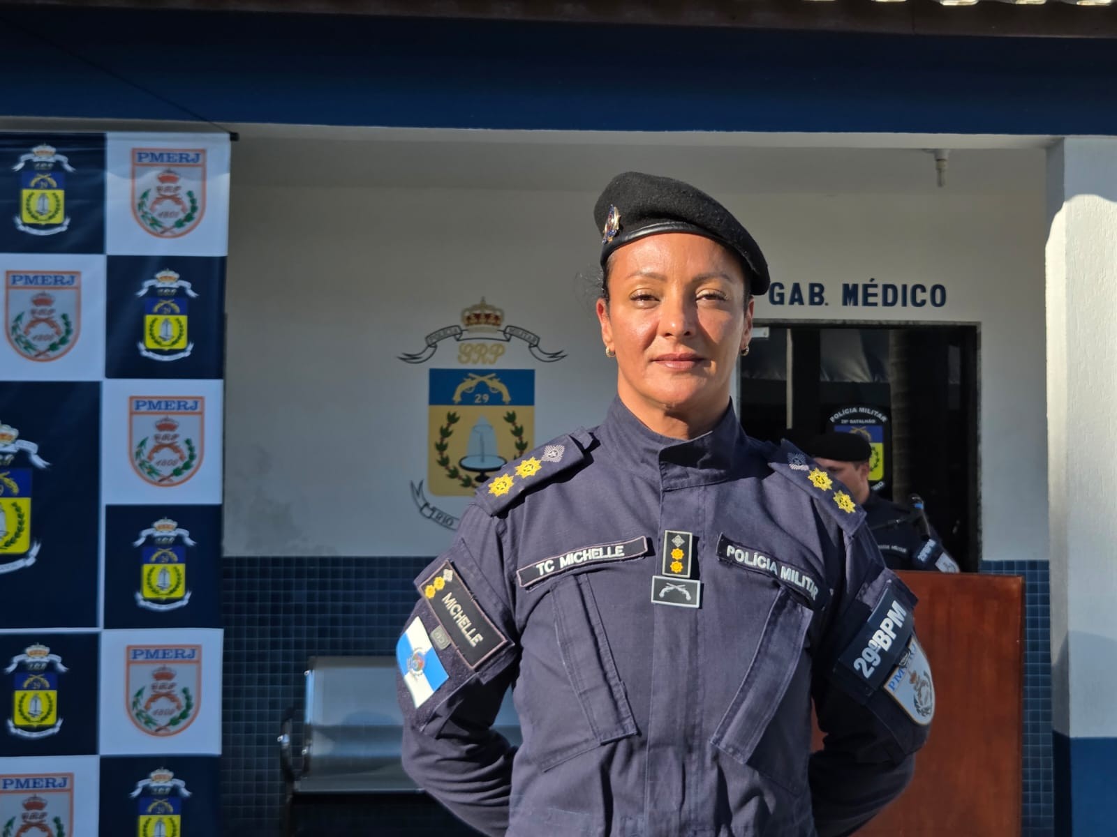 Tenente-coronel Michelle Marcolongo assume comando interino do 29º BPM, em Itaperuna
