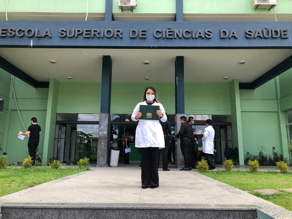 Formatura da turma de medicina da  UEA durante a pandemia da covid-19 — Foto: Divulgação