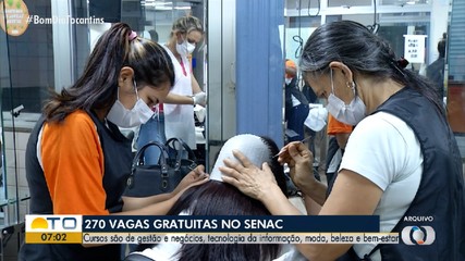 Senac oferta mais de 200 vagas gratuitas em cursos de diversas áreas no Tocantins