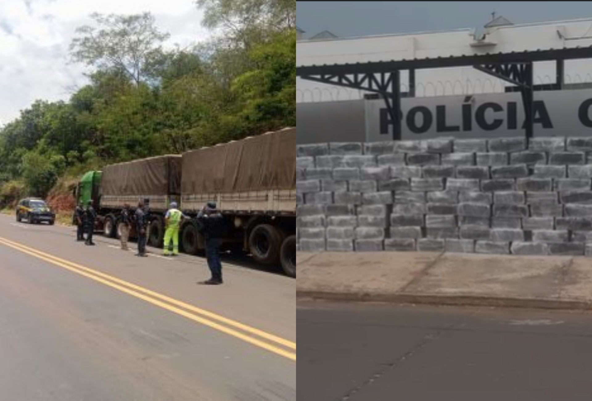 Polícia apreende mais de 5,6 toneladas de maconha em caminhão bitrem na BR-158, em Paranaíba