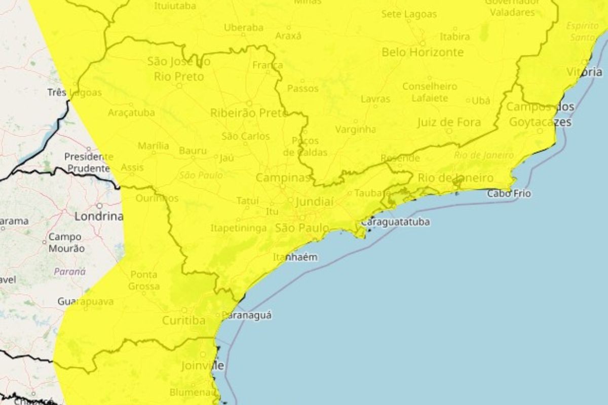 Frente fria provoca queda de temperatura de até 5°C no Vale do Paraíba e região; Inmet emite alerta