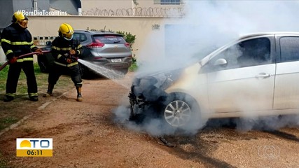 Incêndio é registrado em carro de passeio na quadra 304 Sul
