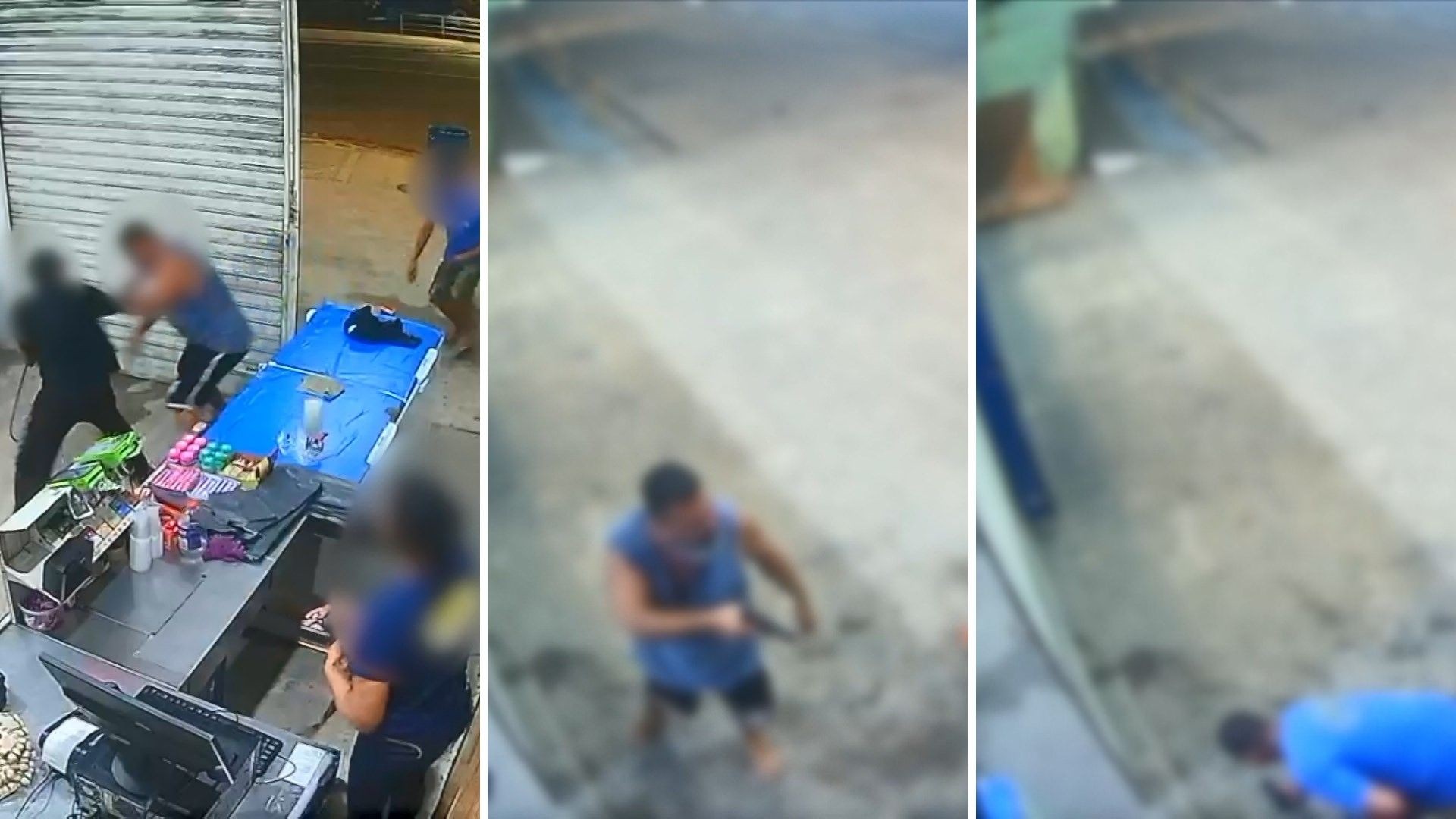 VÍDEO: policial agride funcionária de distribuidora de bebidas, deixa arma cair e amigo atira no ES