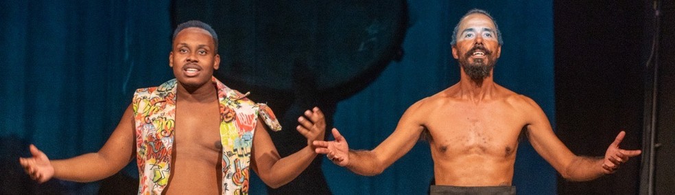Perdidos na Salcity é uma paródia que aborda temas como racismo, exclusão social, desigualdade e invisibilidade das pessoas negras nas grandes cidades brasileiras. — Foto: Divulgação/Teatro Gamboa