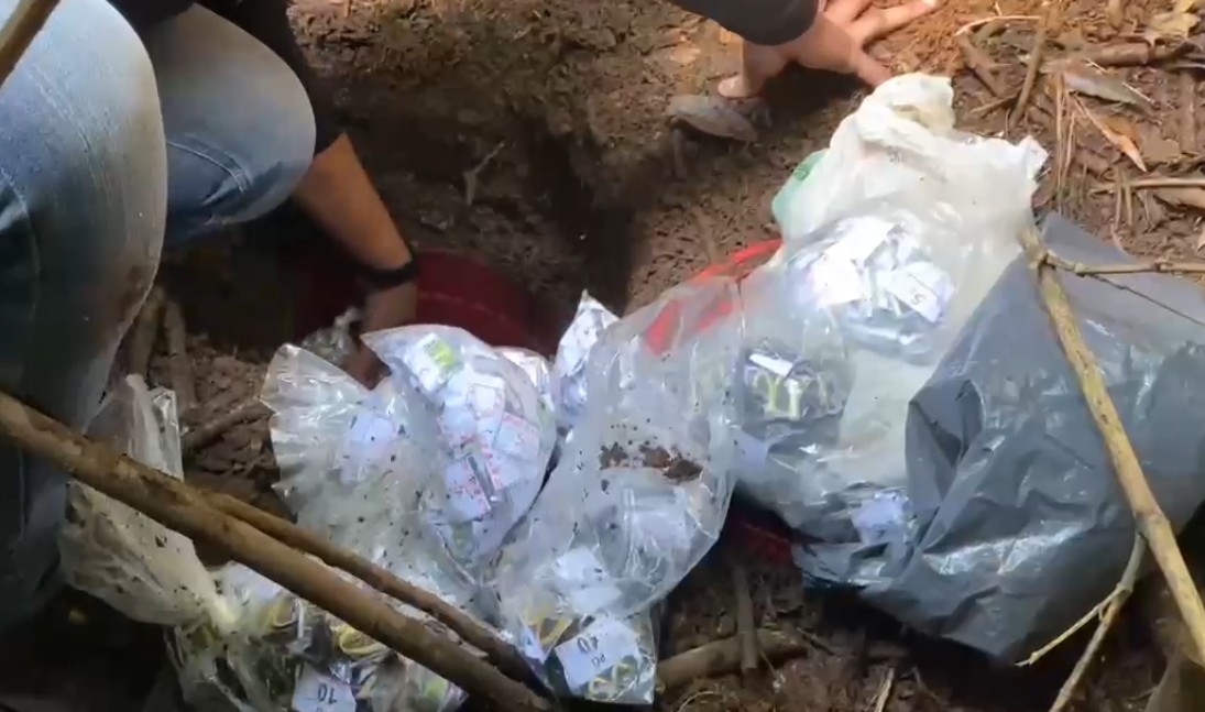 Polícia Militar apreende 2kg de drogas enterradas em mata de Petrópolis