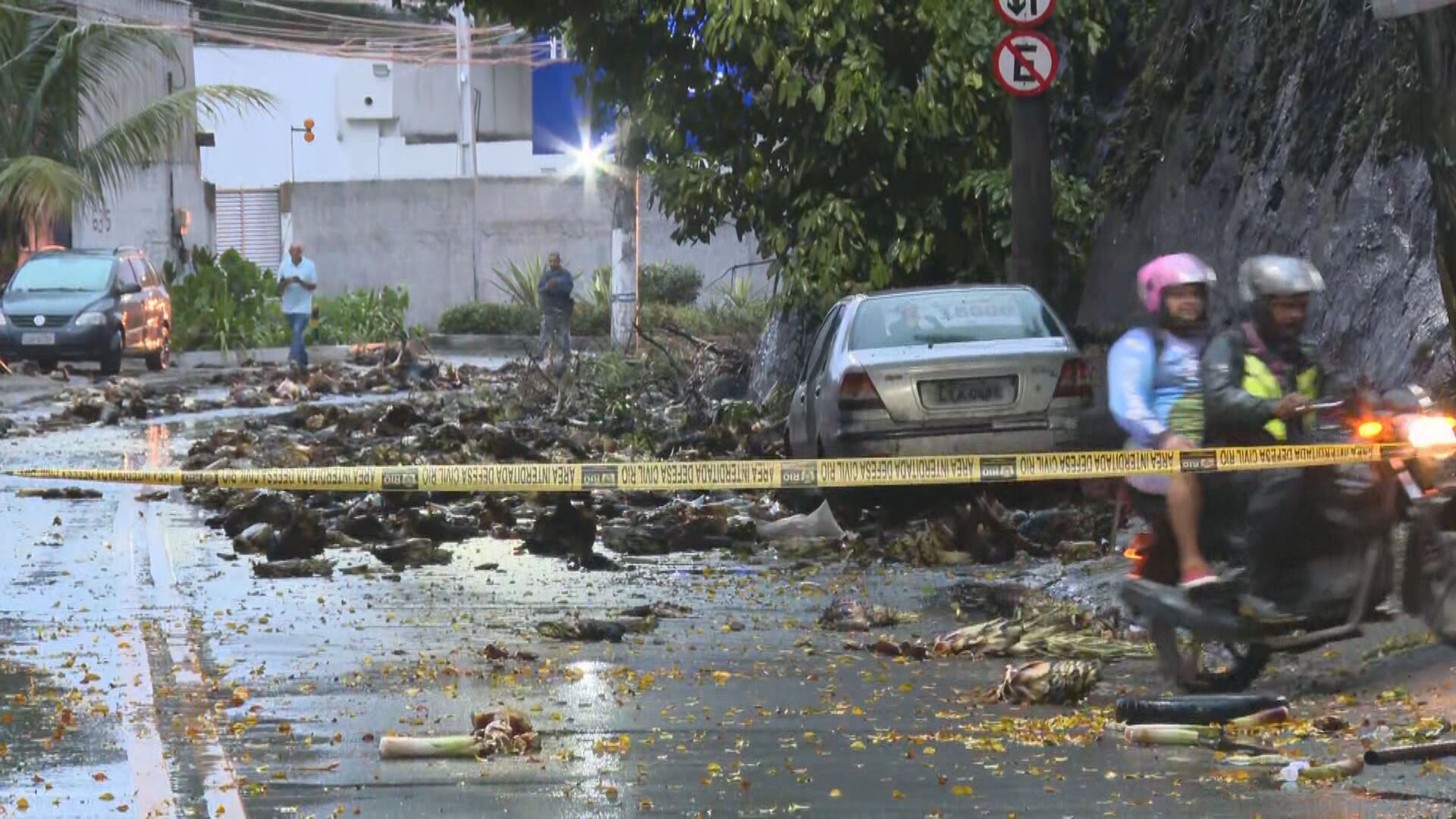 Após fogo em mata, Estrada do Itanhangá é interditada; chamas chegaram perto de casas