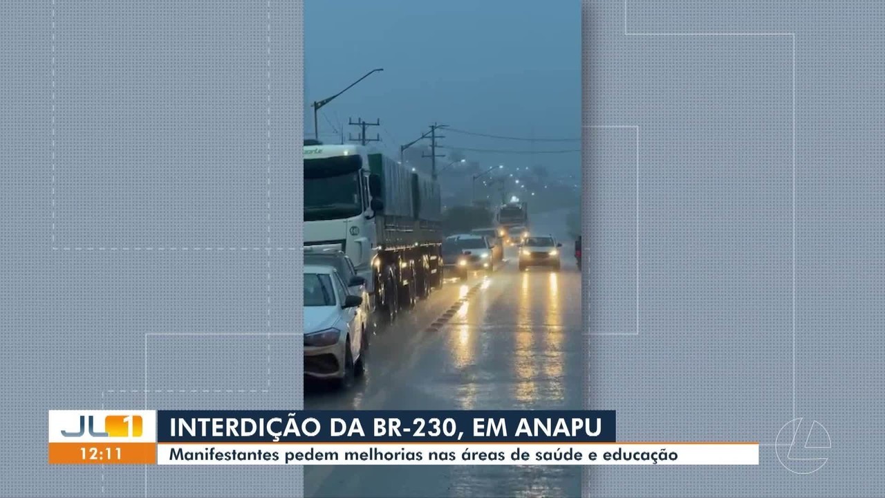 Protesto em Anapu, no PA, bloqueia ponte da BR-230 e causa congestionamento