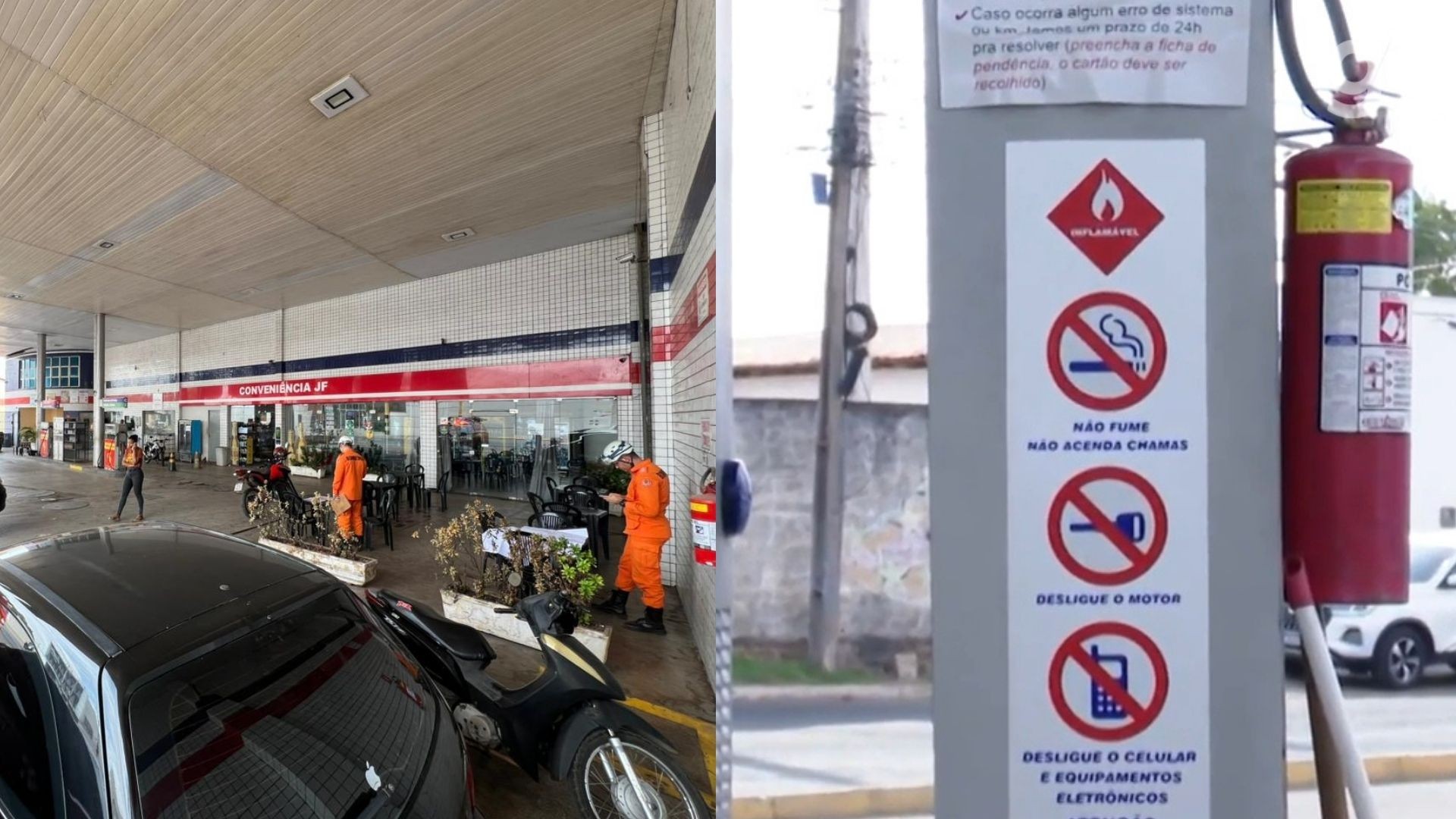 Posto de combustíveis é notificado após princípio de incêndio causado por cigarro no MA