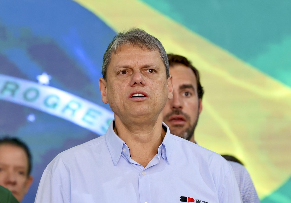 O governador do estado de São Paulo, Tarcísio de Freitas. — Foto: Célio Messias/GESP