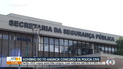 Governo do Tocantins anuncia concurso para a Polícia Civil