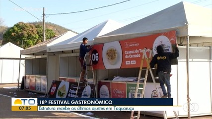 Estrutura do 18º Festival Gastronômico recebe últimos ajustes em Taquaruçu