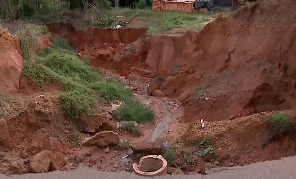 Eroses tem ameaado ruas e avenidas  Foto: Reproduo/TV Mirante