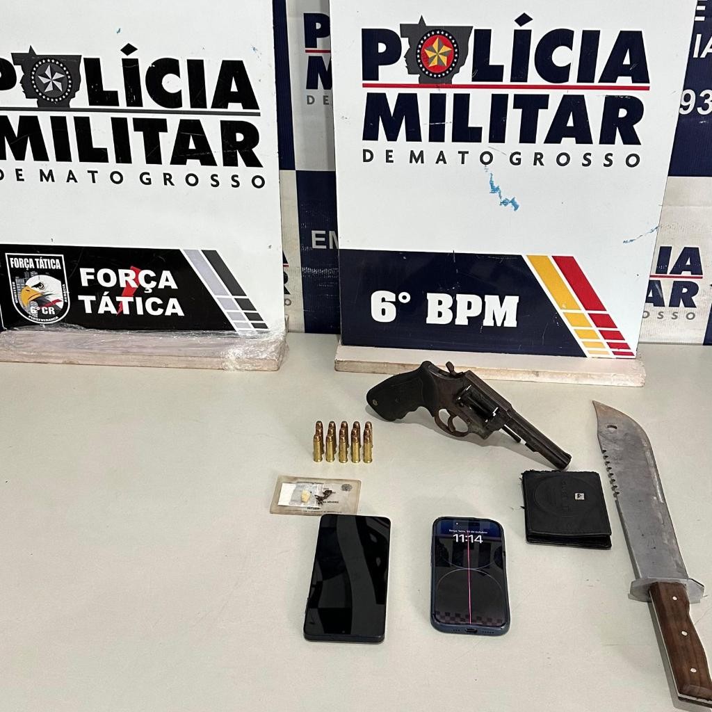Dois jovens integrantes de facção criminosa são presos após fugirem da polícia de carro em MT