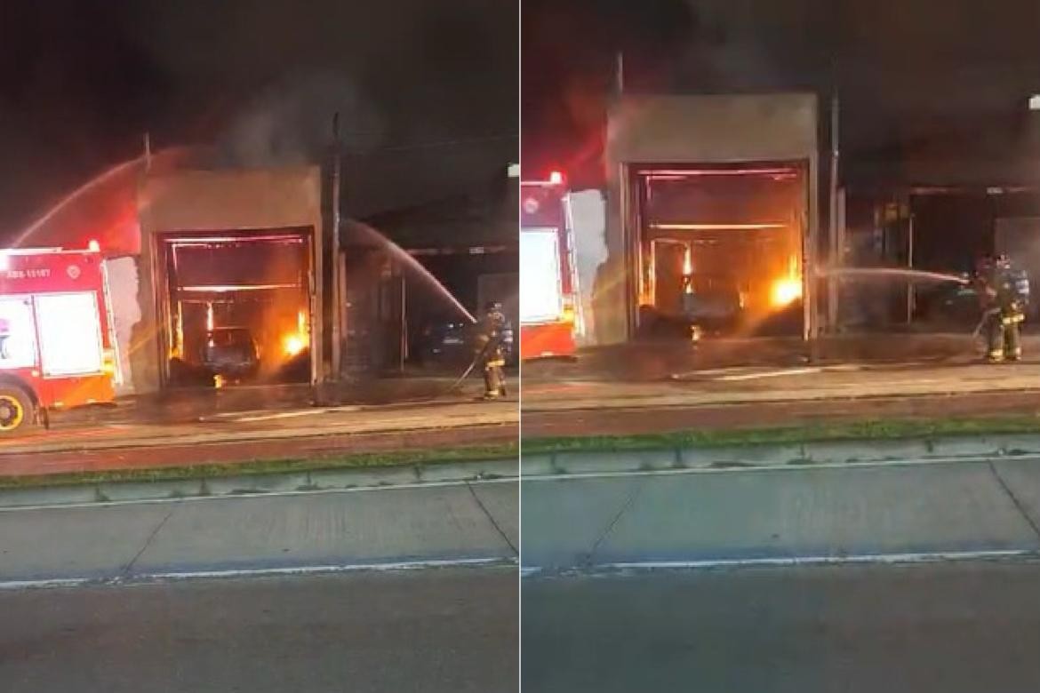 Incêndio destrói borracharia em avenida de Sorocaba 