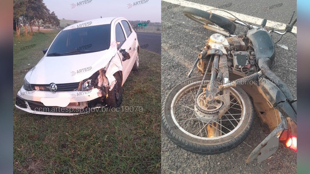Motorista dorme ao volante, invade pista contrária e mata motociclista em rodovia no interior de SP