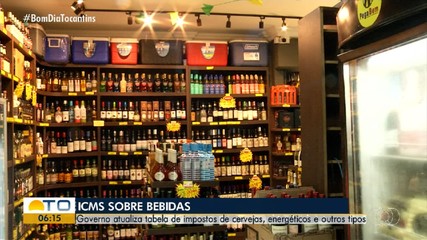 Tocantins atualiza tabela de impostos sobre bebidas
