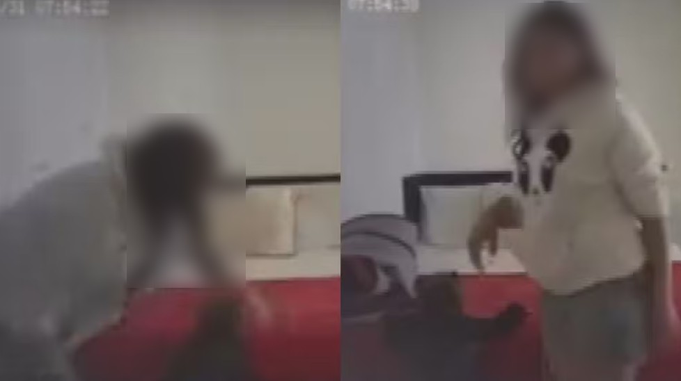 Vídeo mostra mãe sufocando e chutando filha após pai instalar câmera