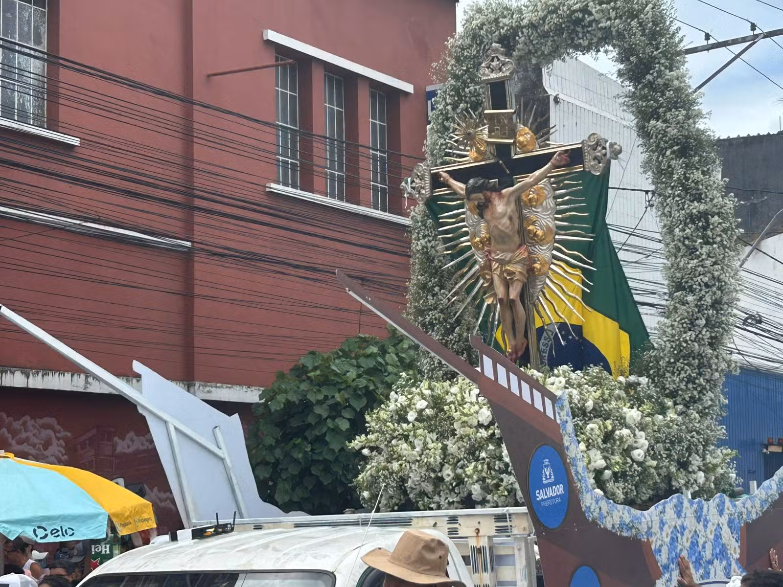 Lavagem do Bonfim 2026 - Imagem do Senhor do Bonfim — Foto: Iamany Santos / g1