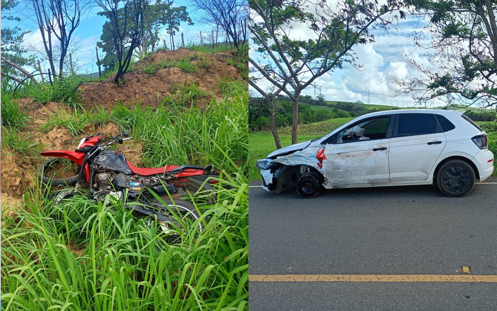 Motociclista morre após bater contra carro em rodovia em Riachuelo