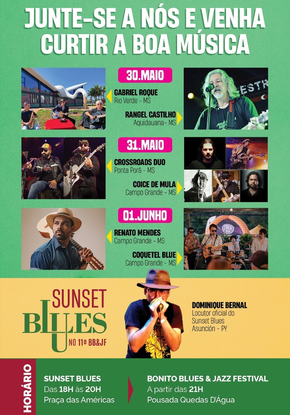 O festival vai começar nesta quinta-feira (30), em Rio Verde — Foto: Bonito Blues e Jazz/Divulgação