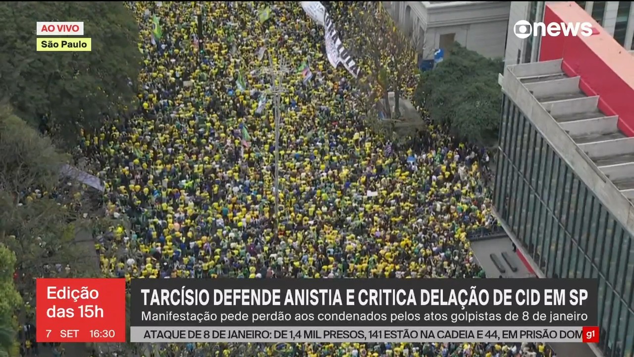 Líder do PT critica discurso de Tarcísio em ato pró-anistia e diz que governador age como 'advogado de Bolsonaro'